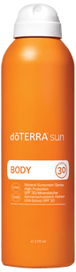 Doterra sun ásványi fényvédő spray testre